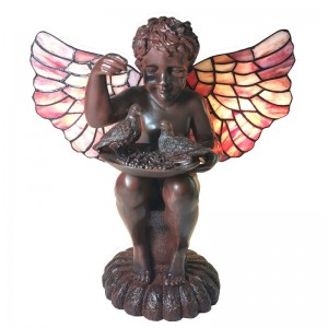 Lampa Tiffany Angel 21x33cm, 2xE14 / Max 25W, Clayre& Eef Lampa Tiffany Angel 21x33cm, 2xE14 / Max 25W, Clayre& Eef